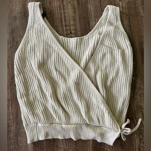 Knit wrap top
